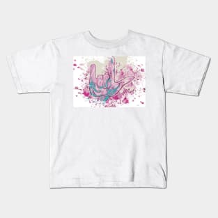 ASL I Love You Color Burst Kids T-Shirt